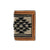 3D Aztec Wool Inlay Trifold Wallet