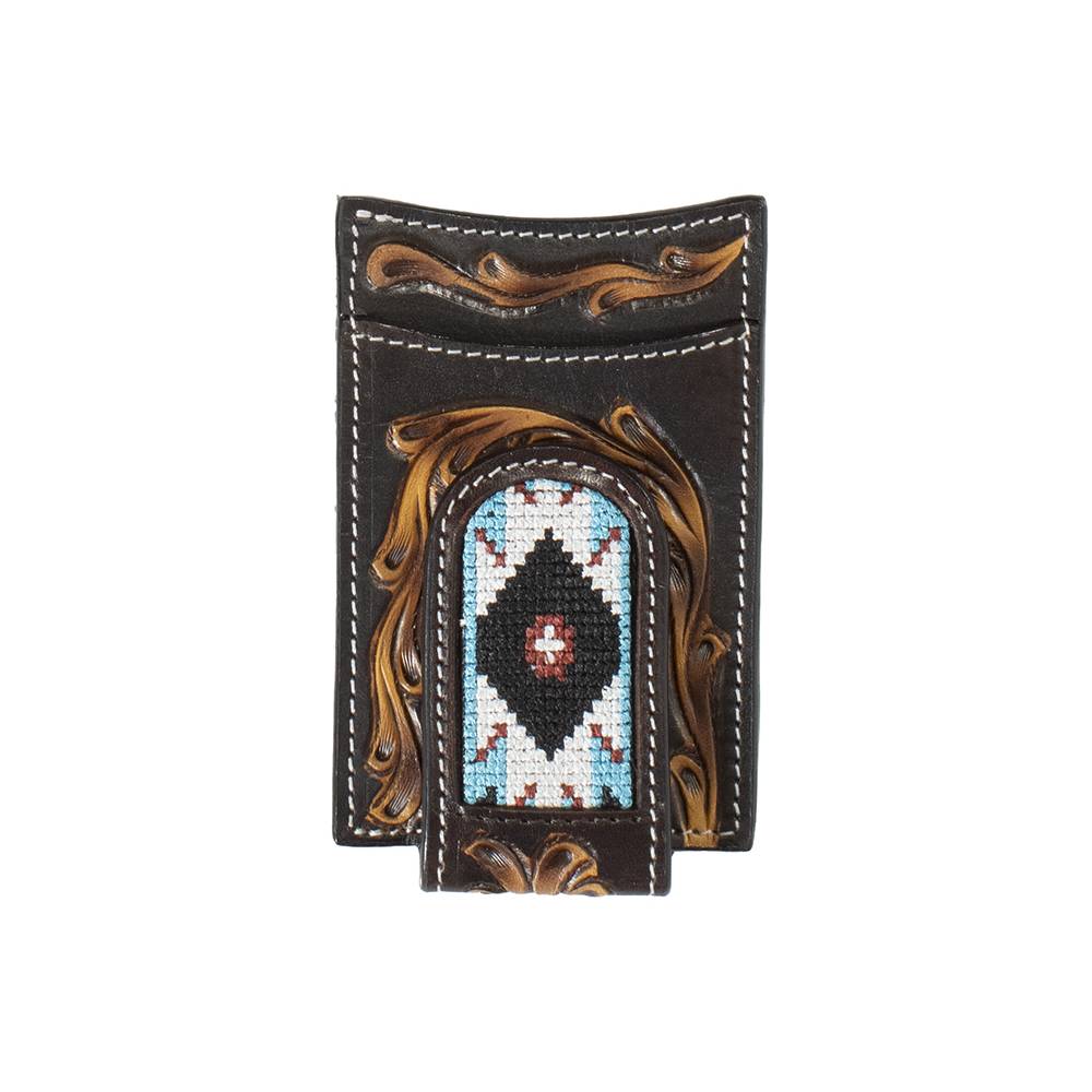3D Floral Tooled Money Clip MEN - Accessories - Wallets & Money Clips M&F Western Products   