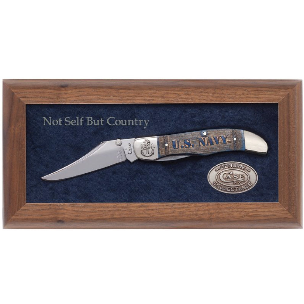 United States Navy Commemorative Mid-Folding Hunter Knives WR CASE   