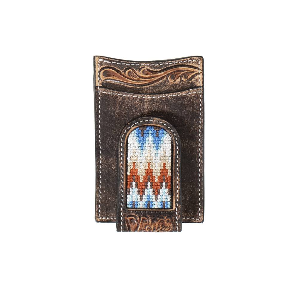 3D Hand Tooled Scroll Money Clip MEN - Accessories - Wallets & Money Clips M&F Western Products   