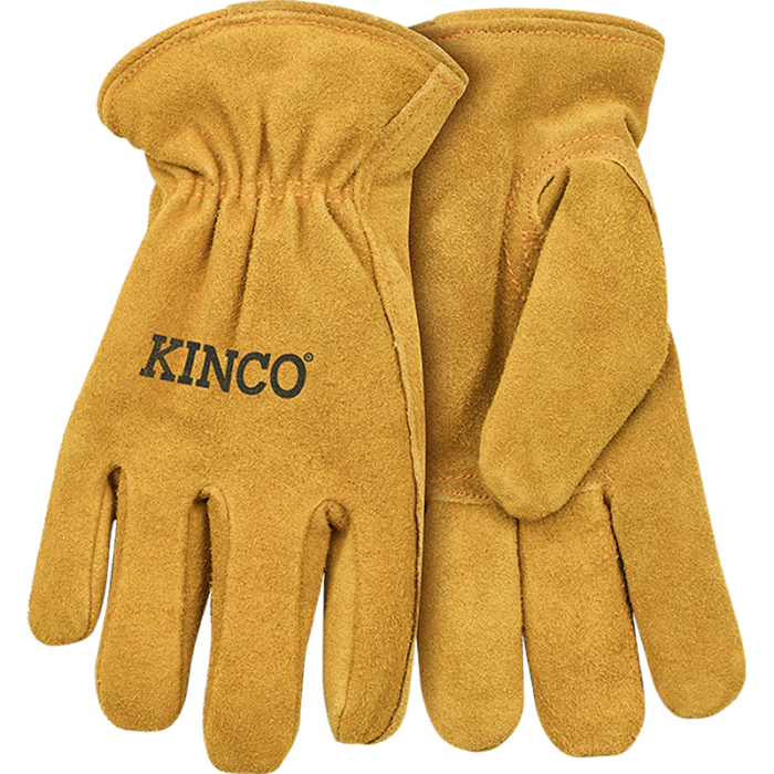 Kinco Kid's Lined Premium Suede Cowhide Driver For the Rancher - Gloves Kinco Kid's Medium  