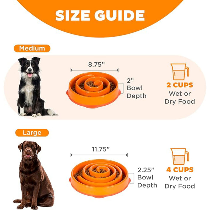 Outward Hound Orange Swirl Fun Feeder Dog Bowl Pets - Feeding & Watering Outwardhound