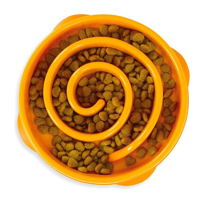 Outward Hound Orange Swirl Fun Feeder Dog Bowl Pets - Feeding & Watering Outwardhound