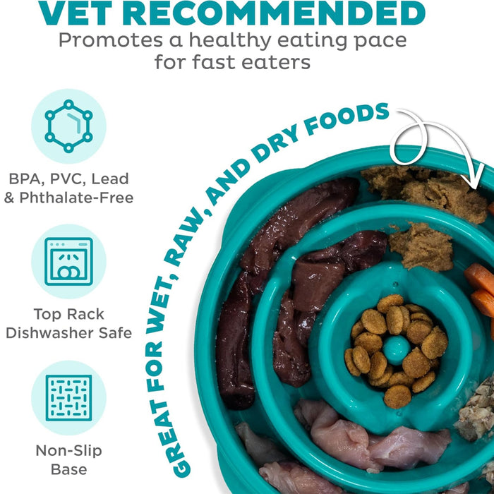 Outward Hound Turquoise Drop Fun Feeder Dog Bowl Pets - Feeding & Watering Outwardhound