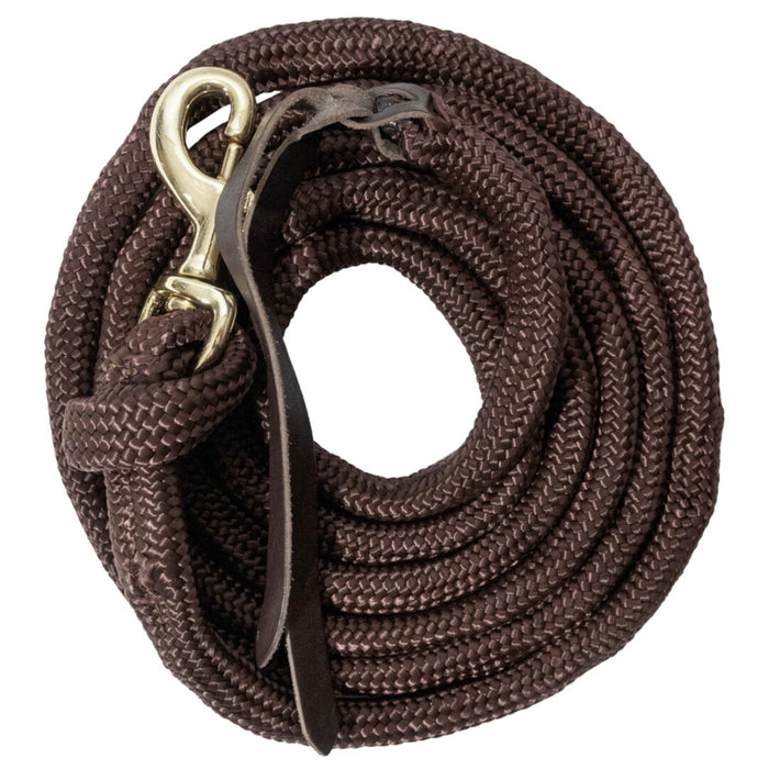Poly Cowboy Lead Rope Tack - Halters & Leads Mustang Brown