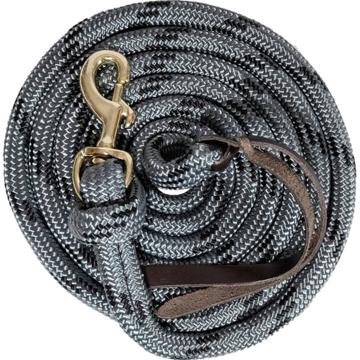 Poly Cowboy Lead Rope Tack - Halters & Leads Mustang Grey/Black