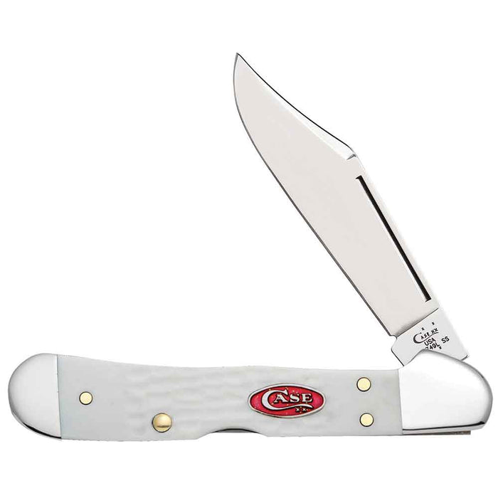 Case Jigged White Synthetic Mini Copperlock Knives W.R. Case   