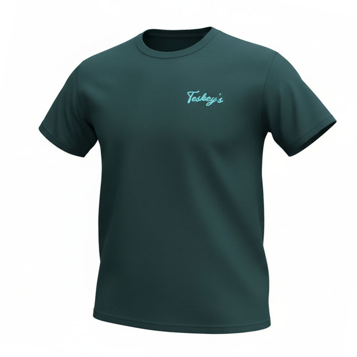 Teskey's Outfitter Rope Circle Tee - Black/Evergreen TESKEY'S GEAR - SS T-Shirts Teskey's