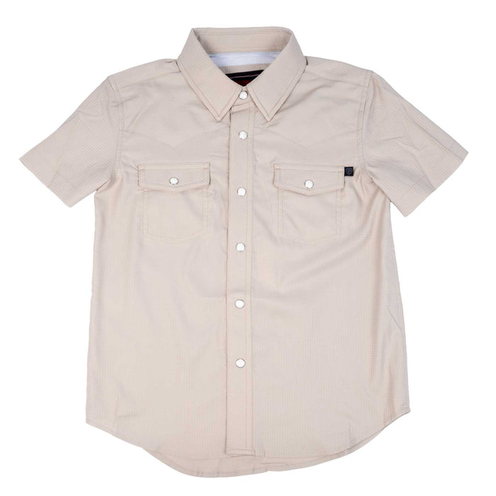 Rock & Roll Denim Boy's Tek Solid Tan Pearl Snap Shirt