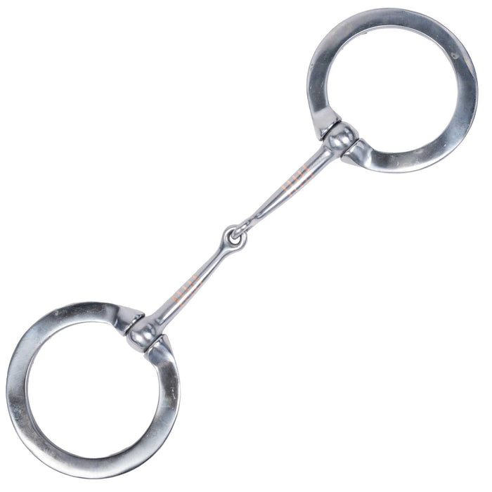 Formay Flat Ring Snaffle w/Floral Trim Bit