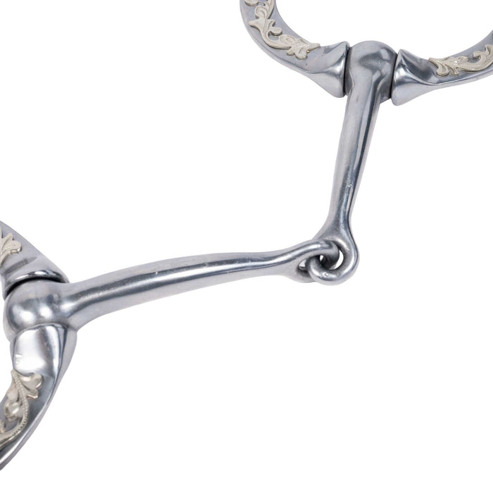Formay Flat Ring Snaffle w/Floral Trim Bit