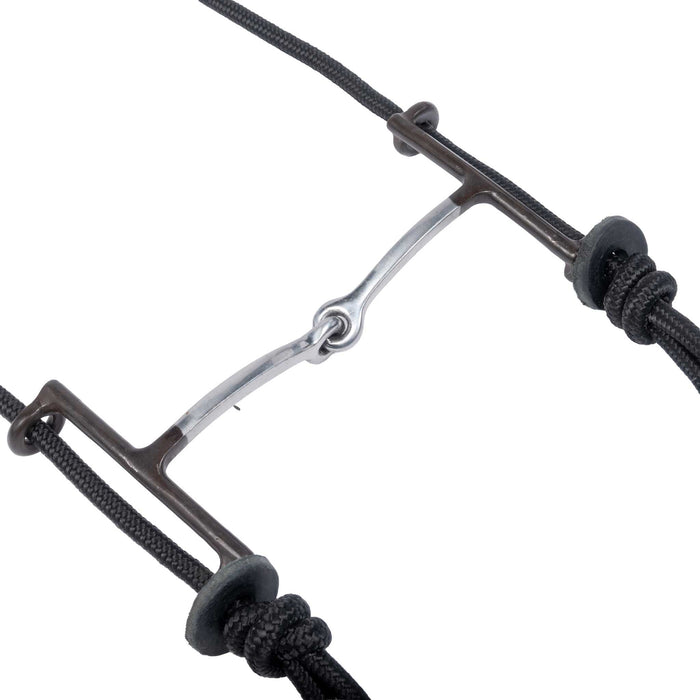 Partrade Square Snaffle Sliding Headstall Gag Bit