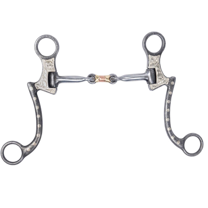 Cowboy Tack Smooth Dot Dog Bone Bit