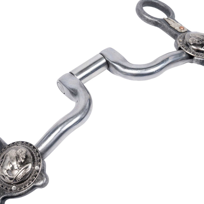 Cowboy Tack Buffalo Coin Hinged Port Bit
