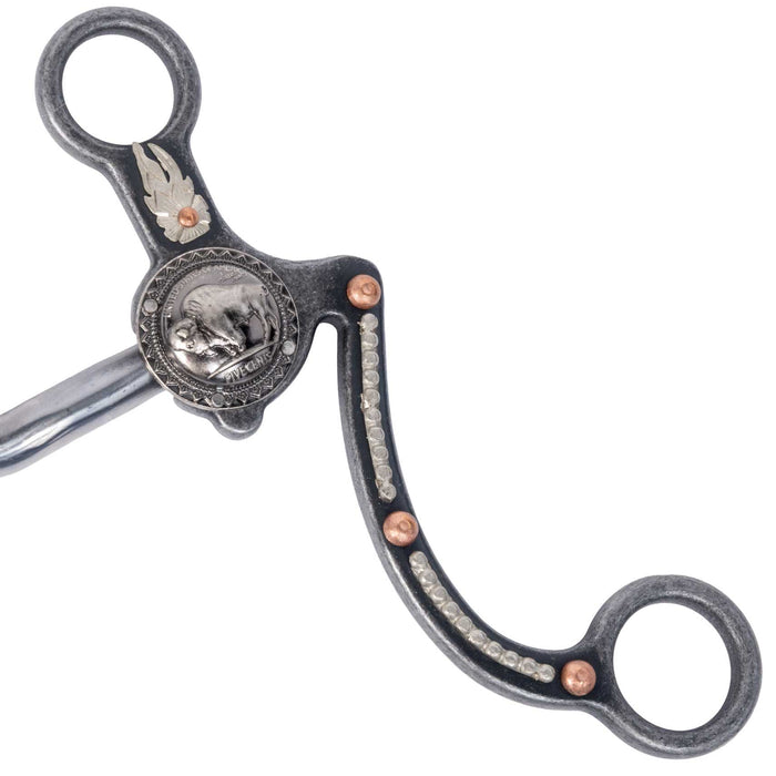 Cowboy Tack Buffalo Coin Hinged Port Bit