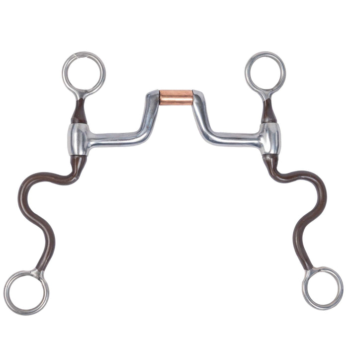 Formay Browned Iron Copper Roller Hinged Port Bit