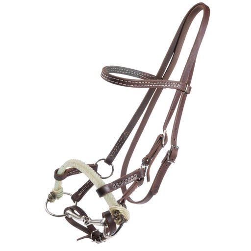 Teskey's Double Rope Nose Side Pull w/Snaffle Tack - Training Teskey's Heavy Oil