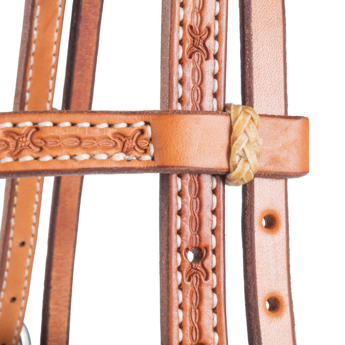 Teskey's Barbwire Crossover Browband Headstall Tack - Headstalls Teskey's