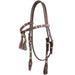 Teskey's Basket Stamped Crossover Headstall w/Horse Hair Tassels Tack - Headstalls Teskey's