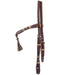 Teskey's Basket Stamped Crossover Headstall w/Horse Hair Tassels Tack - Headstalls Teskey's