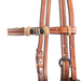 Teskey's Basket Stamped Browband Headstall w/Rawhide Tack - Headstalls Teskey's