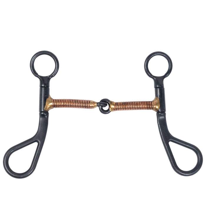 Formay Black Steel Copper Wire Wrapped Snaffle Bit