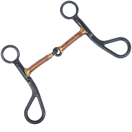 Formay Black Steel Copper Wire Wrapped Snaffle Bit Tack - Bits Formay