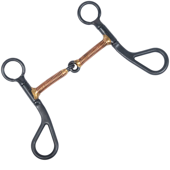 Formay Black Steel Copper Wire Wrapped Snaffle Bit