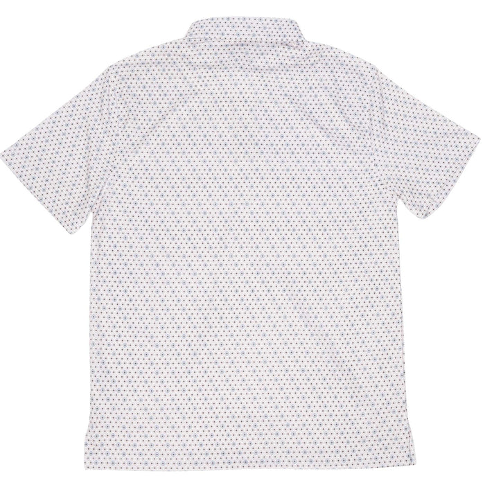 Rock & Roll Denim Men's White Geo Polo Shirt