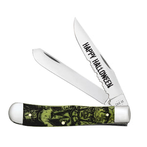 Case Halloween Lime Green Smooth Bone Trapper Knives WR CASE   