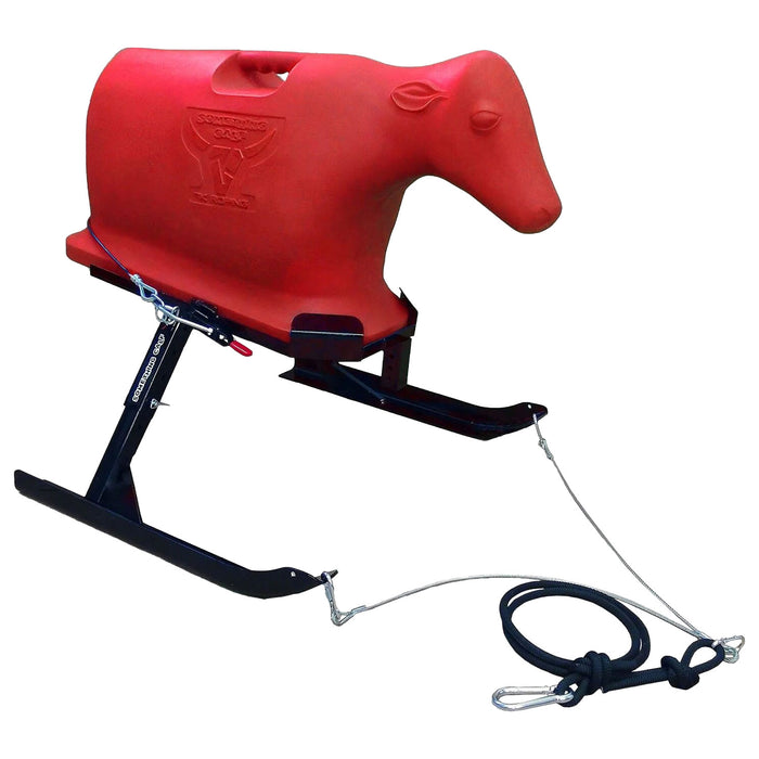 7K Something Calf Sled w/Calf Dummy Tack - Ropes & Roping 7K ROPING Red