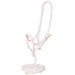 Mustang Flat Nose Braided Halter w/Lead Tack - Halters & Leads Mustang White