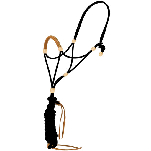 Elite Rope Halter w/Lead Tack - Halters & Leads Mustang Black