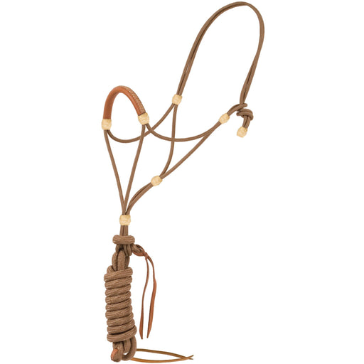 Elite Rope Halter w/Lead Tack - Halters & Leads Mustang Tan