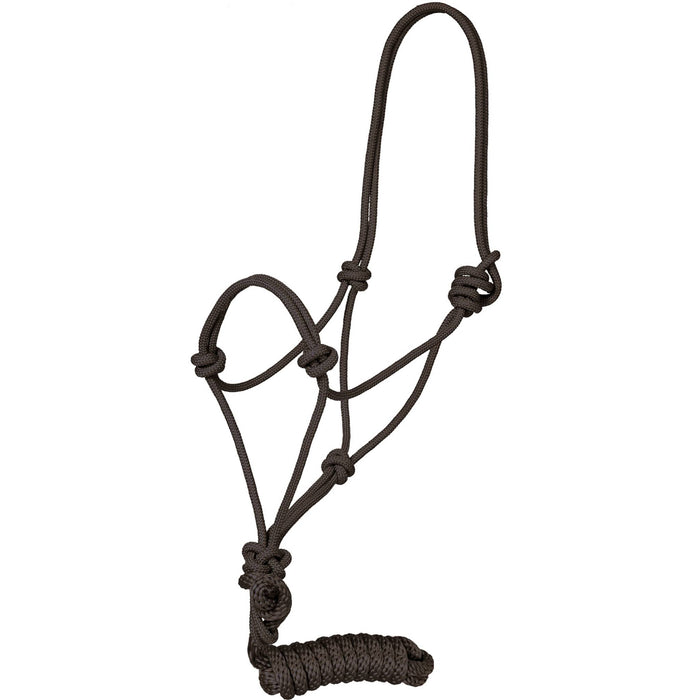 Traditional Rope Halter w/Lead Tack - Halters & Leads Mustang Black