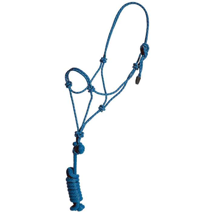 Mustang Foal and Yearling Rope Halter w/Lead Tack - Halters & Leads Mustang Foal Blue