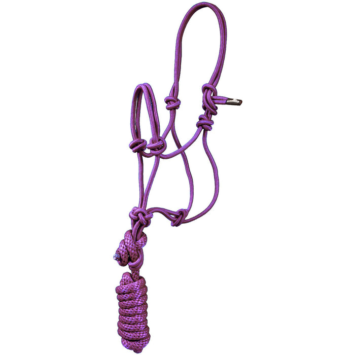 Mustang Pony Economy Rope Halter Tack - Halters & Leads Mustang Purple