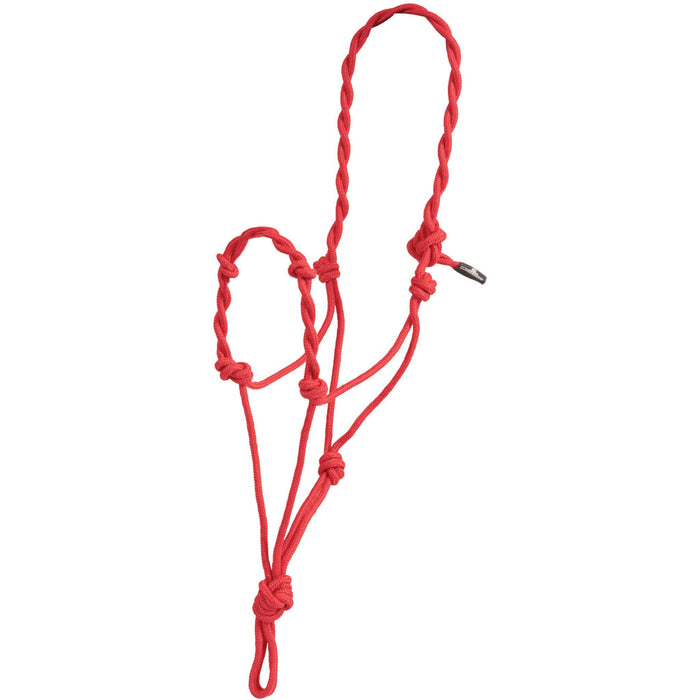 Twisted Nose Rope Halter Tack - Halters & Leads Mustang Red