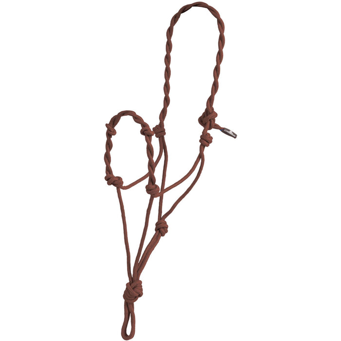 Twisted Nose Rope Halter Tack - Halters & Leads Mustang Brown