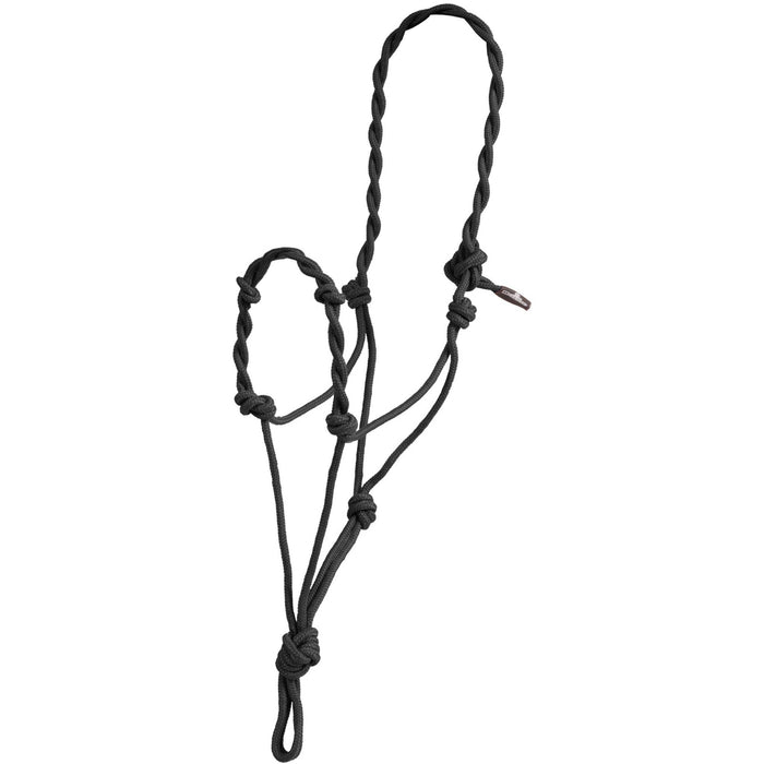 Twisted Nose Rope Halter Tack - Halters & Leads Mustang Black