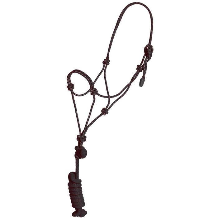 Mustang Foal and Yearling Rope Halter w/Lead Tack - Halters & Leads Mustang Foal Black