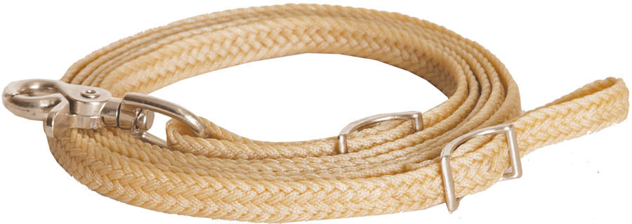 Flat Braided Waxed Roping Rein Tack - Reins Mustang