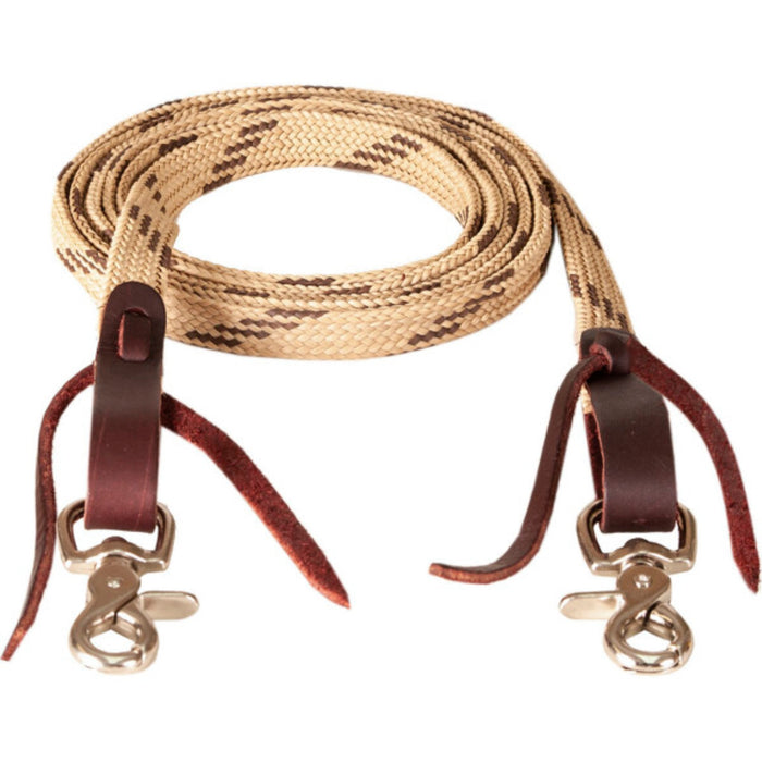 Mustang Flat Waxed Roping Rein Tack - Reins Mustang