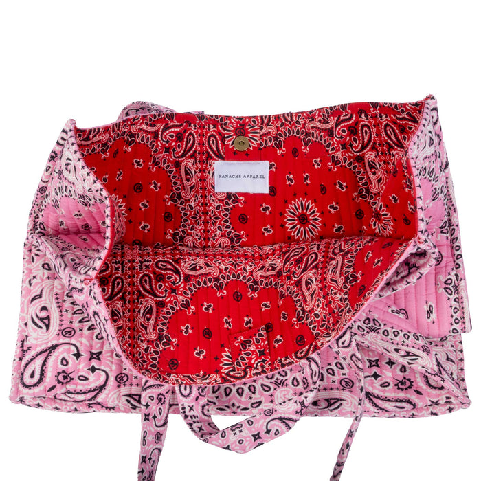 Pink Bandana Tote Bag