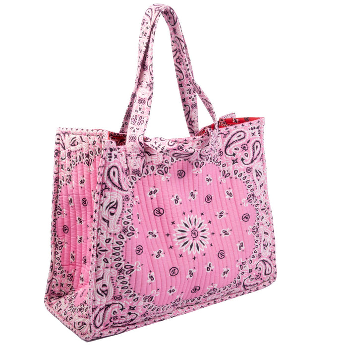 Pink Bandana Tote Bag