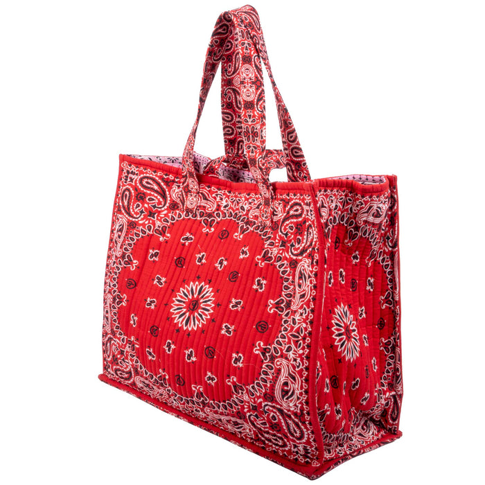 Red Bandana Tote Bag