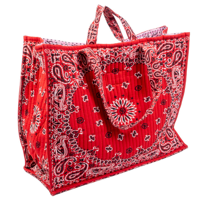 Red Bandana Tote Bag