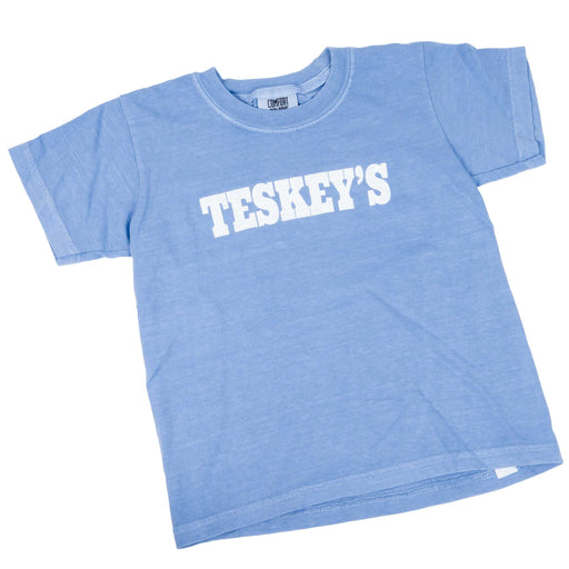 Teskey's Youth Plain Logo Tee - Washed Denim TESKEY'S GEAR - Youth S - S Shirts Teskey's