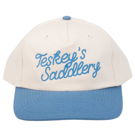 Teskey's Saddlery Light Blue Chain Logo Cap - Cream/Light Denim TESKEY'S GEAR - Baseball Caps Teskey's
