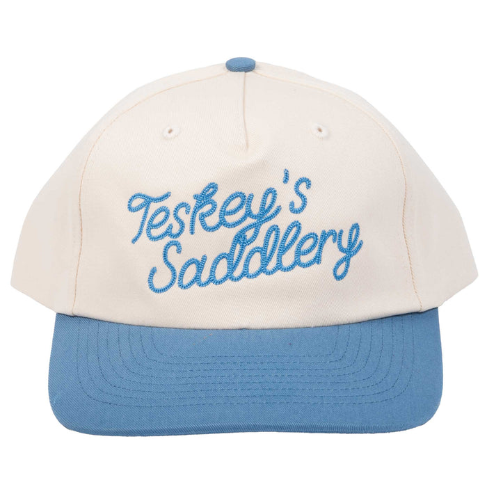 Teskey's Saddlery Light Blue Chain Logo Cap - Cream/Light Denim TESKEY'S GEAR - Baseball Caps Teskey's